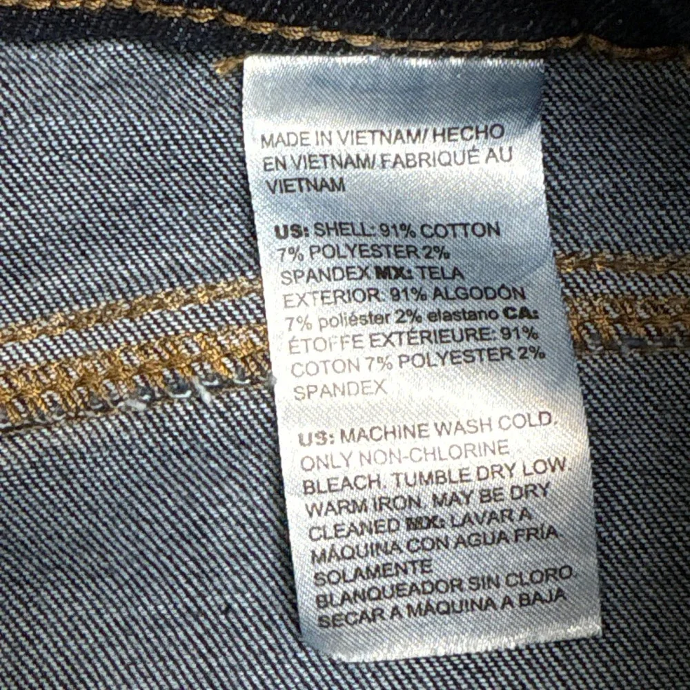 Chico's Pull On Slim Boot Jeans Womens 1R US‎ 8R Dark Indigo Blue Stretch Denim